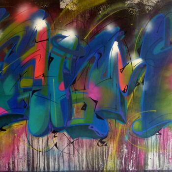 Painting titled "Tag n°2305" by Saname, Original Artwork, Spray paint