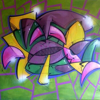 Schilderij getiteld "Fish n°2309" door Saname, Origineel Kunstwerk, Graffiti