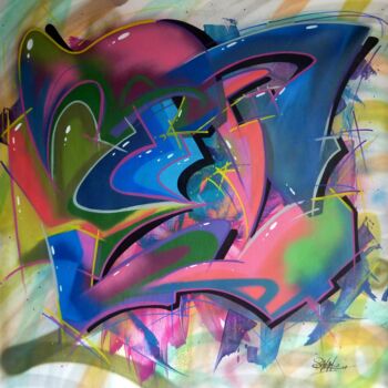 Painting titled "100 titres 118" by Saname, Original Artwork, Spray paint