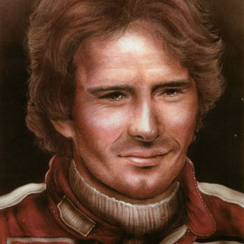 Painting titled "Ritratto a Gilles V…" by Sandra Malagoli, Original Artwork, Tempera