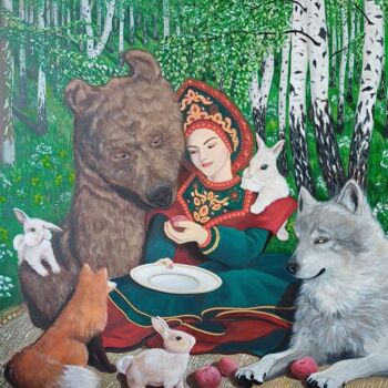 "Divination with lov…" başlıklı Tablo Sandraeva tarafından, Orijinal sanat, Akrilik Ahşap Sedye çerçevesi üzerine monte edil…