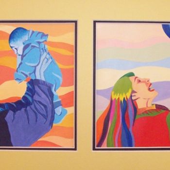 Pintura intitulada ""Nos estamos viendo…" por Sandra Tysak, Obras de arte originais, Óleo