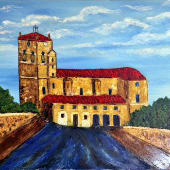 Peinture intitulée "Iglesia-de-San-Andr…" par Santi Goñi, Œuvre d'art originale, Huile