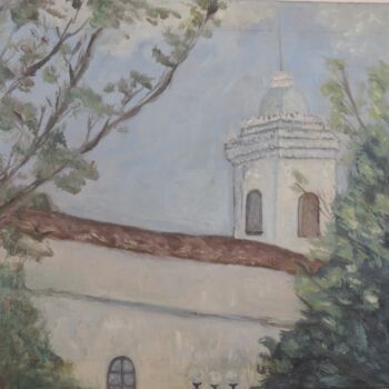 Malerei mit dem Titel "cathedral in Sobral" von Sara Costa, Original-Kunstwerk, Öl