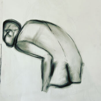 Dibujo titulada "Sans Titre" por Sariye Kozan, Obra de arte original, Carbón