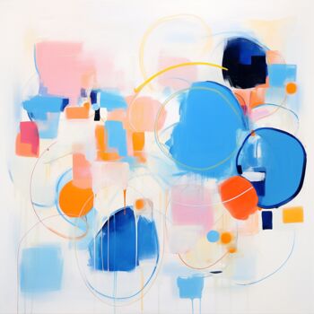 Arts numériques intitulée "BUTTERFLU BLUE AND…" par Sasha Robinson, Œuvre d'art originale, Travail numérique 2D