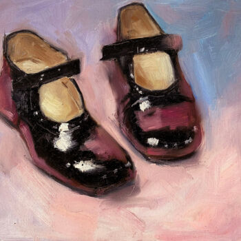 Malarstwo zatytułowany „Little Shoes” autorstwa Sasha Snegir, Oryginalna praca, Olej Zamontowany na Karton
