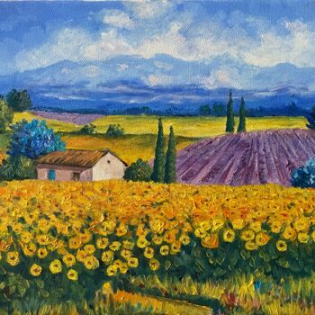 Painting titled "Provence" by Sasha Solomon, Original Artwork, Oil