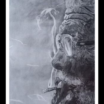 图画 标题为“Old man realistic p…” 由Satyajeet Kumar, 原创艺术品, 铅笔