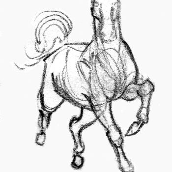 Рисунок под названием "cheval-5.jpg" - Saycyl, Подлинное произведение искусства