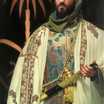 Malarstwo zatytułowany „HRH Crown Prince Mo…” autorstwa Saeed Bagsair, Oryginalna praca, Olej
