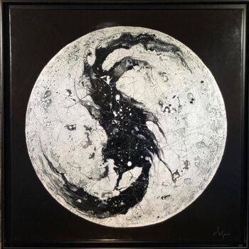 Peinture intitulée "A L'OMBRE DU YIN" par S C, Œuvre d'art originale, Encre