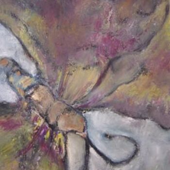 「Butterfly」というタイトルの絵画 Scott Spencerによって, オリジナルのアートワーク, オイル ウッドストレッチャーフレームにマウント