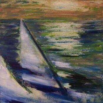 Pittura intitolato "Sailing" da Scott Spencer, Opera d'arte originale, Olio Montato su Telaio per barella in legno