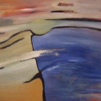 제목이 "Windswept"인 미술작품 Scott Spencer로, 원작, 기름 나무 들것 프레임에 장착됨