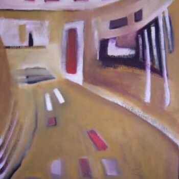 Картина под названием "Art Gallery" - Scott Spencer, Подлинное произведение искусства, Масло Установлен на Деревянная рама д…