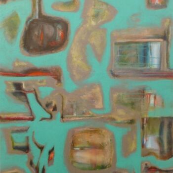 Картина под названием "Lively" - Scott Spencer, Подлинное произведение искусства, Масло Установлен на Деревянная рама для но…
