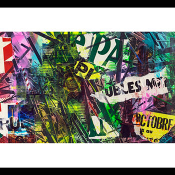 Schilderij getiteld "Les cycles du chaos…" door Scowcza, Origineel Kunstwerk, 2D Digital Work Gemonteerd op Houten paneel
