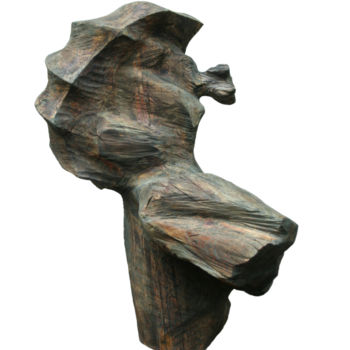 Sculpture titled "The Wind" by Alexander Eremin, Original Artwork, Wood
