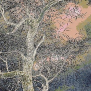 Arts numériques intitulée "Winter Forest 11" par Kenneth Grzesik, Œuvre d'art originale