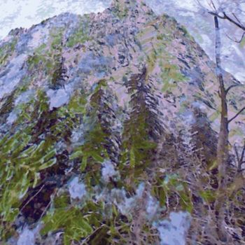 Digital Arts με τίτλο "Mountain Winter #22" από Kenneth Grzesik, Αυθεντικά έργα τέχνης, Ψηφιακή ζωγραφική