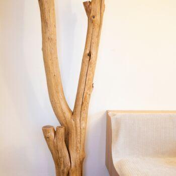 Sculpture titled "Plum decorative scu…" by Jozef Sedmak, Original Artwork, Wood