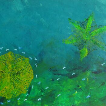 Malerei mit dem Titel "“Underwater Life, T…" von Selin Göksel, Original-Kunstwerk, Acryl