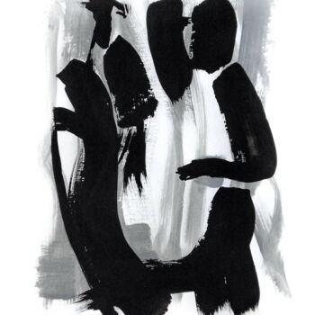 Ζωγραφική με τίτλο "Figure with Bird" από Evgen Semenyuk, Αυθεντικά έργα τέχνης, Ακρυλικό
