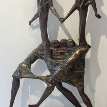 Sculpture titled "The Walk" by Semion Rabinkov, Original Artwork, Bronze