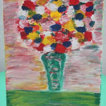 Painting titled "Bouquet de fleurs." by Senes Florentina, Original Artwork, Acrylic