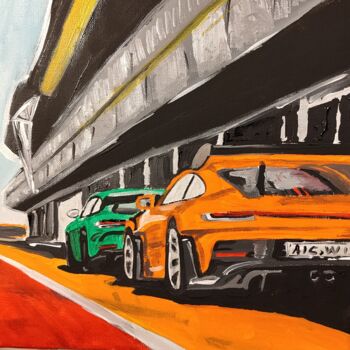 Pintura titulada "Porsche 991 GT3 RS…" por Sepp Wörle, Obra de arte original, Acrílico
