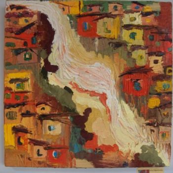 Painting titled "Ciudad III," by Marcela, Original Artwork