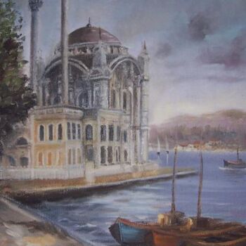 Pittura intitolato "Kabataş Lisesi Yıll…" da Şerafettin Türkmenoğlu, Opera d'arte originale