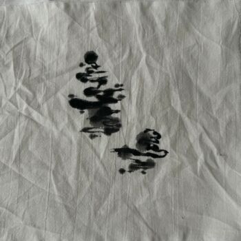 Textile Art titled "dzen 03" by Serafima Bajdan, Original Artwork, Acrylic