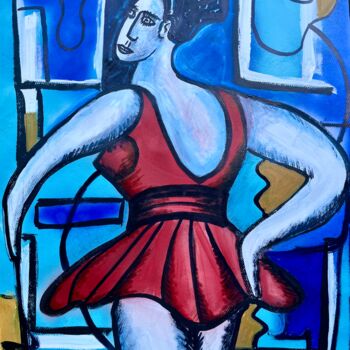 Painting titled "La danseuse au tutu" by Serge Berry, Original Artwork, Acrylic