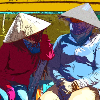 Arte digital titulada "Chapeaux chinois" por Serge Nouchi, Obra de arte original, Otro