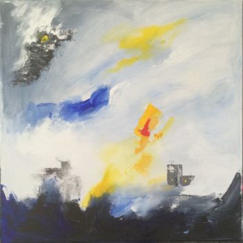 Pittura intitolato "image d'un temps qu…" da Serge Sarrat, Opera d'arte originale, Acrilico