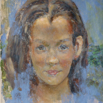 Peinture intitulée "portrait girl. Guly…" par Sergei Krupkin, Œuvre d'art originale, Huile