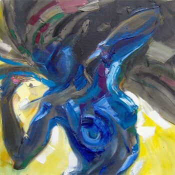 Peinture intitulée "Blue Dancer" par Sergej Jakovlev, Œuvre d'art originale