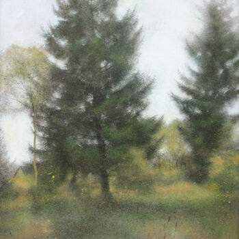 Картина под названием "Spruce" - Sergej Pisarenko, Подлинное произведение искусства, Масло