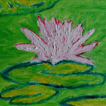 Ζωγραφική με τίτλο "Water lily" από Sergej Danko, Αυθεντικά έργα τέχνης, Λάδι