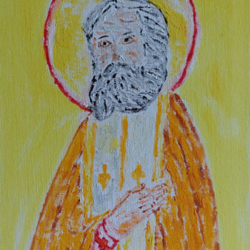 Schilderij getiteld "Saint Reverend Sera…" door Sergej Danko, Origineel Kunstwerk, Olie