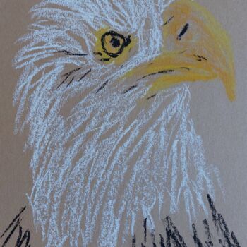 Dessin intitulée "Eagle" par Sergej Danko, Œuvre d'art originale, Pastel