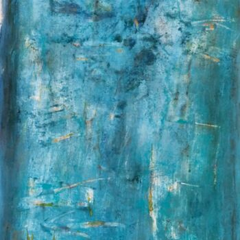 Pintura titulada "Blue Land" por Serge Leroux, Obra de arte original, Acrílico