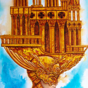 Painting titled "Allegory of Archite…" by Serge M, Original Artwork, Oil