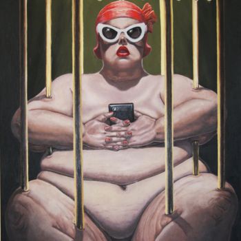 "fat lives matter" başlıklı Tablo Sergey Kirillov tarafından, Orijinal sanat, Petrol