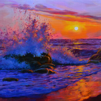 제목이 "Seascape"인 미술작품 Sergey Kolodyazhniy로, 원작, 기름