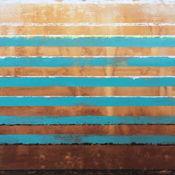 Malarstwo zatytułowany „Stripes.” autorstwa Sergey Makhov, Oryginalna praca, Akryl Zamontowany na Drewniana rama noszy