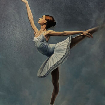 Pintura titulada "Ballerina-3 (70x50c…" por Sergey Miqayelya, Obra de arte original, Oleo Montado en Bastidor de camilla de…
