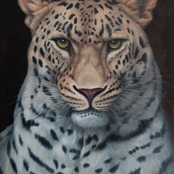 Painting titled "Guardian of the Sha…" by Sergey Miqayelya, Original Artwork, Oil Mounted on Wood Stretcher frame